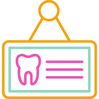 Diş Web simgesi basit illüstrasyon