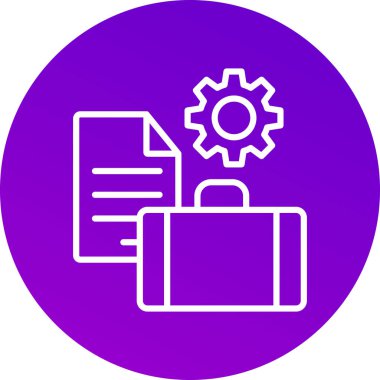 vektör evrak çantası simgesi, vektör illüstrasyonu