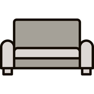 Kanepe. Web simgesi basit illüstrasyon