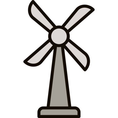 Yel değirmeni Web simgesi basit illüstrasyon