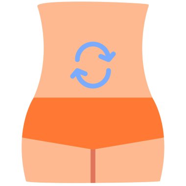 İç çamaşırlı şişman kadın vektör çizimi