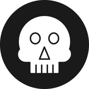 Kafatası. Web simgesi basit illüstrasyon