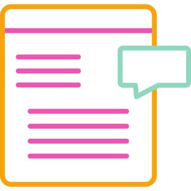 Konuş. Web simgesi basit illüstrasyon