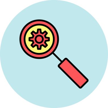 Büyüteç simgesi. vektör çizimi tasarımı