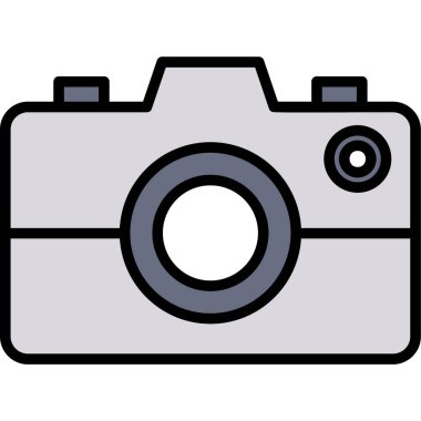 Kamera. Web simgesi basit illüstrasyon