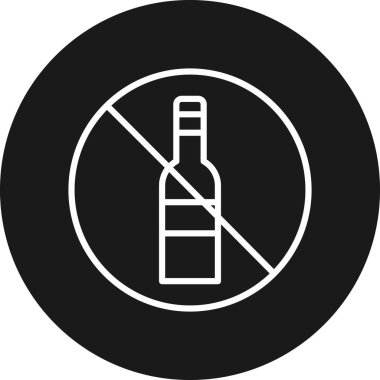 alkol vektör çizgisi simgesi yok