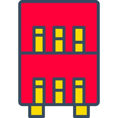 Modern yapı simgesinin vektör illüstrasyonu