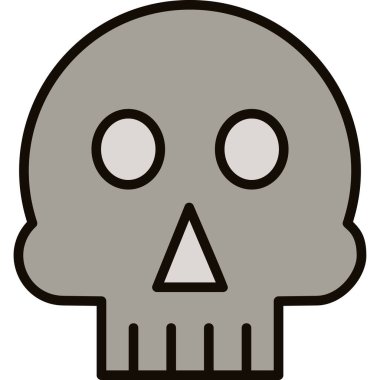 Kafatası. Web simgesi basit illüstrasyon