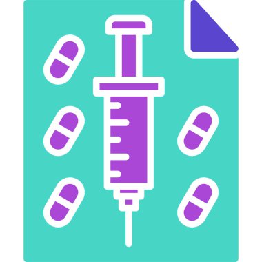 Şırınga. Web simgesi basit tasarım