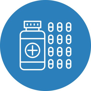 vektör ilacı ve hap simgesi