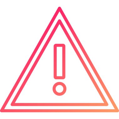 tehlike uyarı simgesi ana hat biçiminde