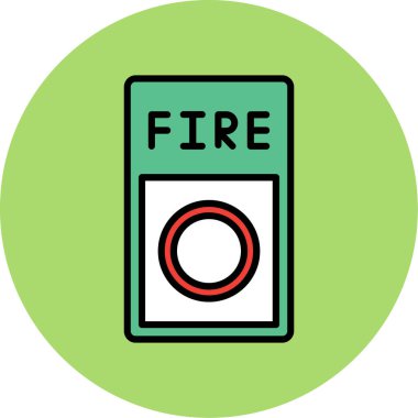 ateş vektörü renk çemberi simgesi