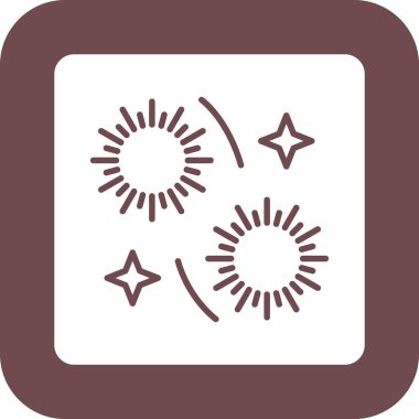 Havai fişek simgesi, vektör illüstrasyonu