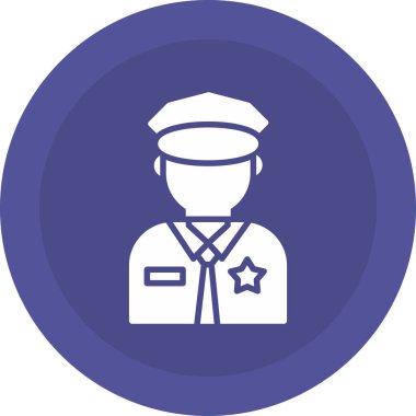 Modern polis simgesinin vektör illüstrasyonu