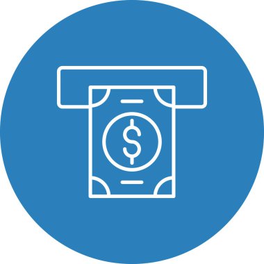 Dolar. Web simgesi vektör illüstrasyonu