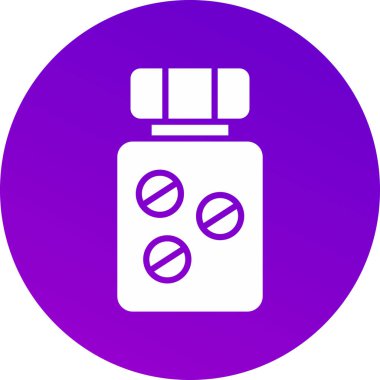 İlaç şişesinin vektör illüstrasyonu modern simge