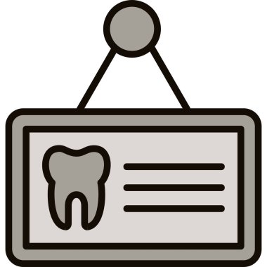 diş simgesi vektör illüstrasyonu