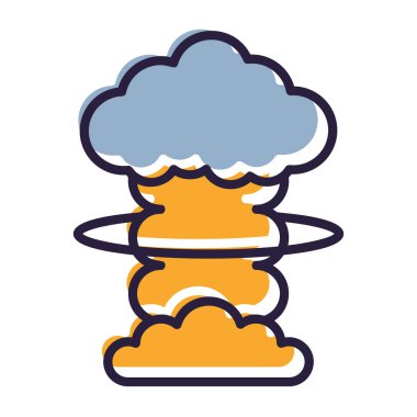 Bulut simgesi vektör illüstrasyonu