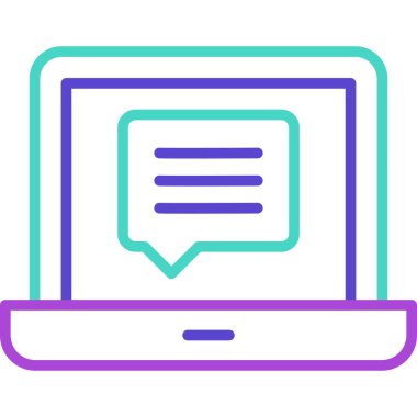 Sohbet simgesi vektör illüstrasyonu