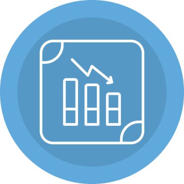 Kolayca düzenleyebilen veya düzenleyebilen çubuk grafik vektörü simgesi