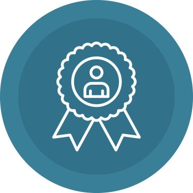 Rozet simgesi, vektör illüstrasyonu