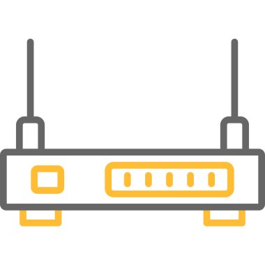 router simgesi vektörü web ve mobil uygulama tasarımı için beyaz arkaplanda izole edildi, router logo kavramı