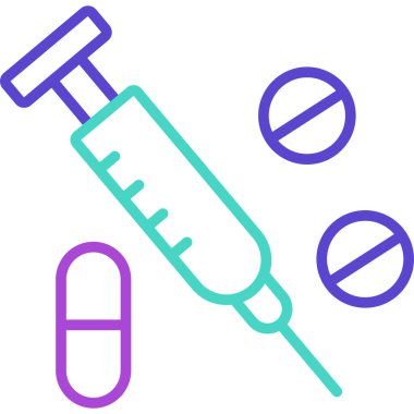 Uyuşturucu Basit Vektör Simgesi İllüstrasyonu
