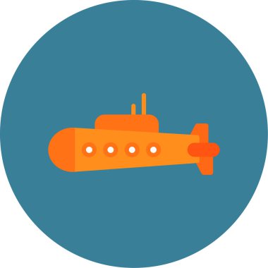 Denizaltı simgesi, düz stil