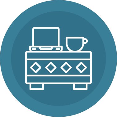 kahve fincanı simgesi, vektör illüstrasyonu