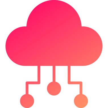 Bulut. Web simgesi basit illüstrasyon