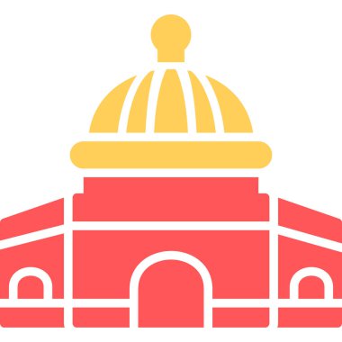 Bina. Web simgesi basit illüstrasyon