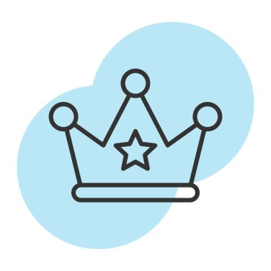 taç düz vektör simgesi