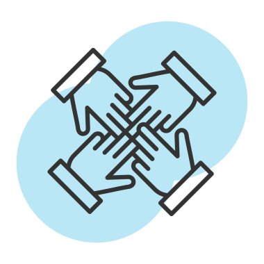 Takım çalışması simgesi vektör illüstrasyonu