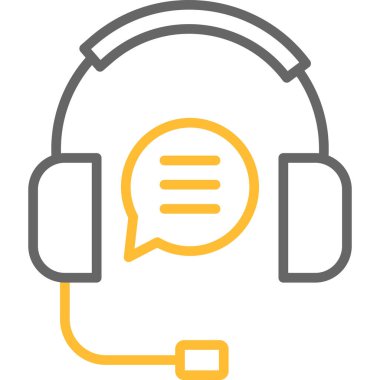 kulaklık simgesi vektör illüstrasyonu