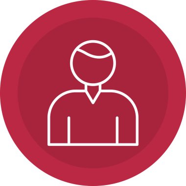 Avatar man simgesi, vektör illüstrasyonu