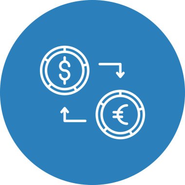 Dolar değişimi. Web simgesi basit tasarım