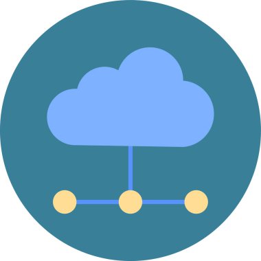 Bulut. Web simgesi basit illüstrasyon