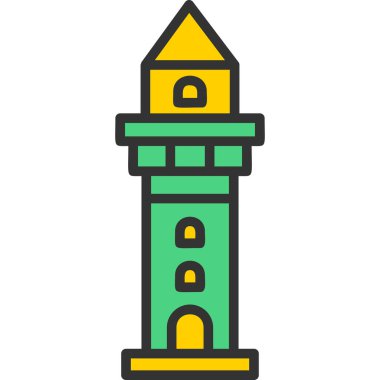 Bina. Web simgesi basit illüstrasyon