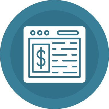 Dolar. Web simgesi basit illüstrasyon
