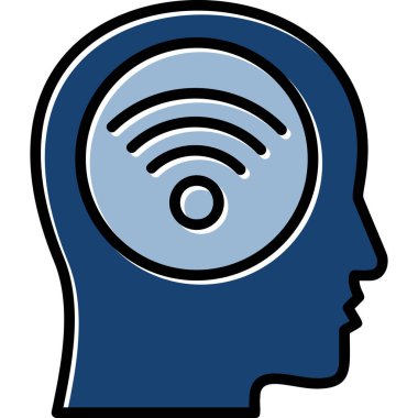 Kablosuz kablosuz ağ sembollü beyin