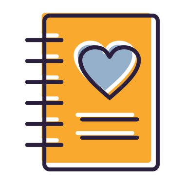 Kağıt belge vektör illüstrasyon tasarımı olan kalp