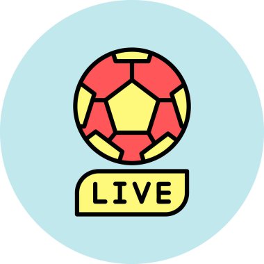 Futbol. Web simgesi basit illüstrasyon