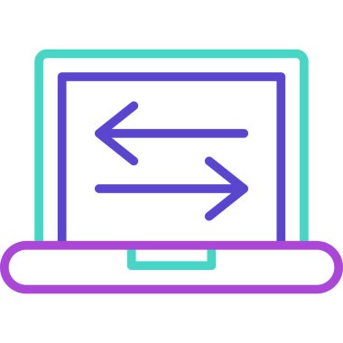 Bilgisayar. Web simgesi basit illüstrasyon