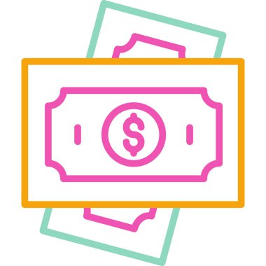 Para için. Web simgesi basit illüstrasyon