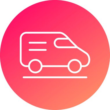 Bir bus simgesinin vektör illüstrasyonu