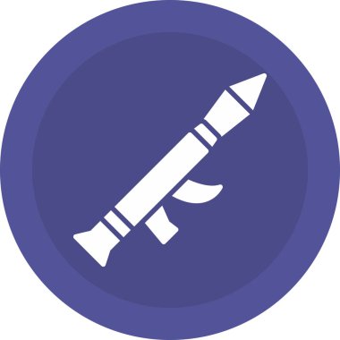 Roket. Web simgesi basit illüstrasyon