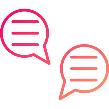 konuşma kabarcıklar simge vektör çizim