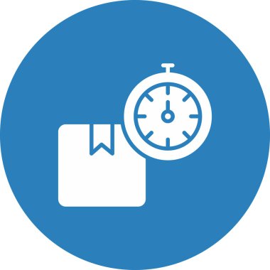 Zamanda Basit Vektör Simgesi İllüstrasyonu