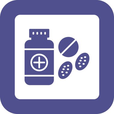 İlaçlar. Web simgesi basit tasarım