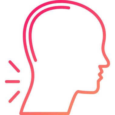 İnsan kafa simgesi vektör illüstrasyonu